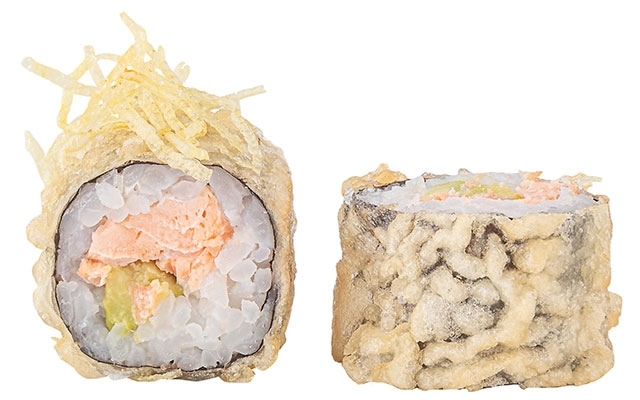  Tempura sake Maki roll 